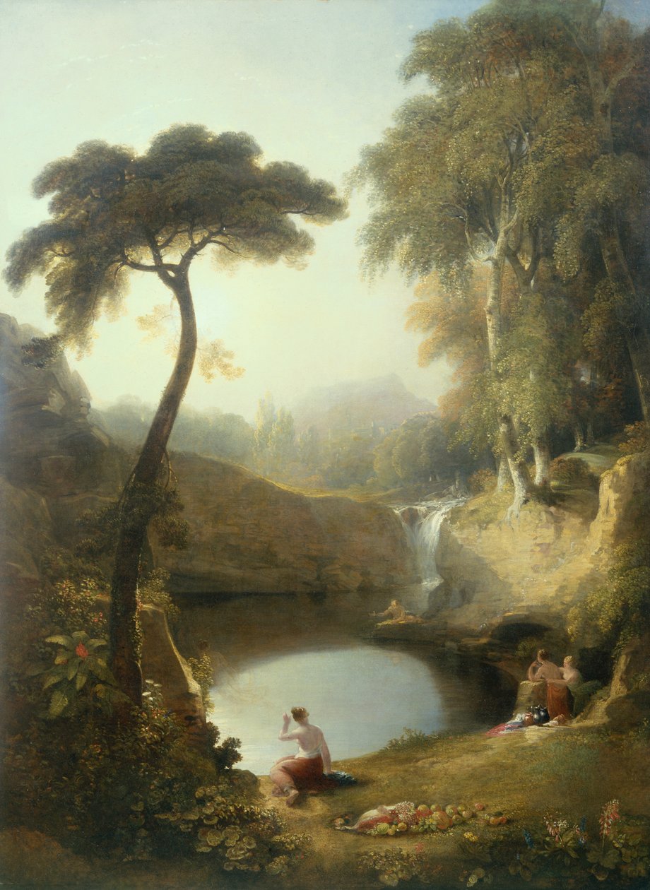 Narcissus ve Echo (yağ) by George Arnald