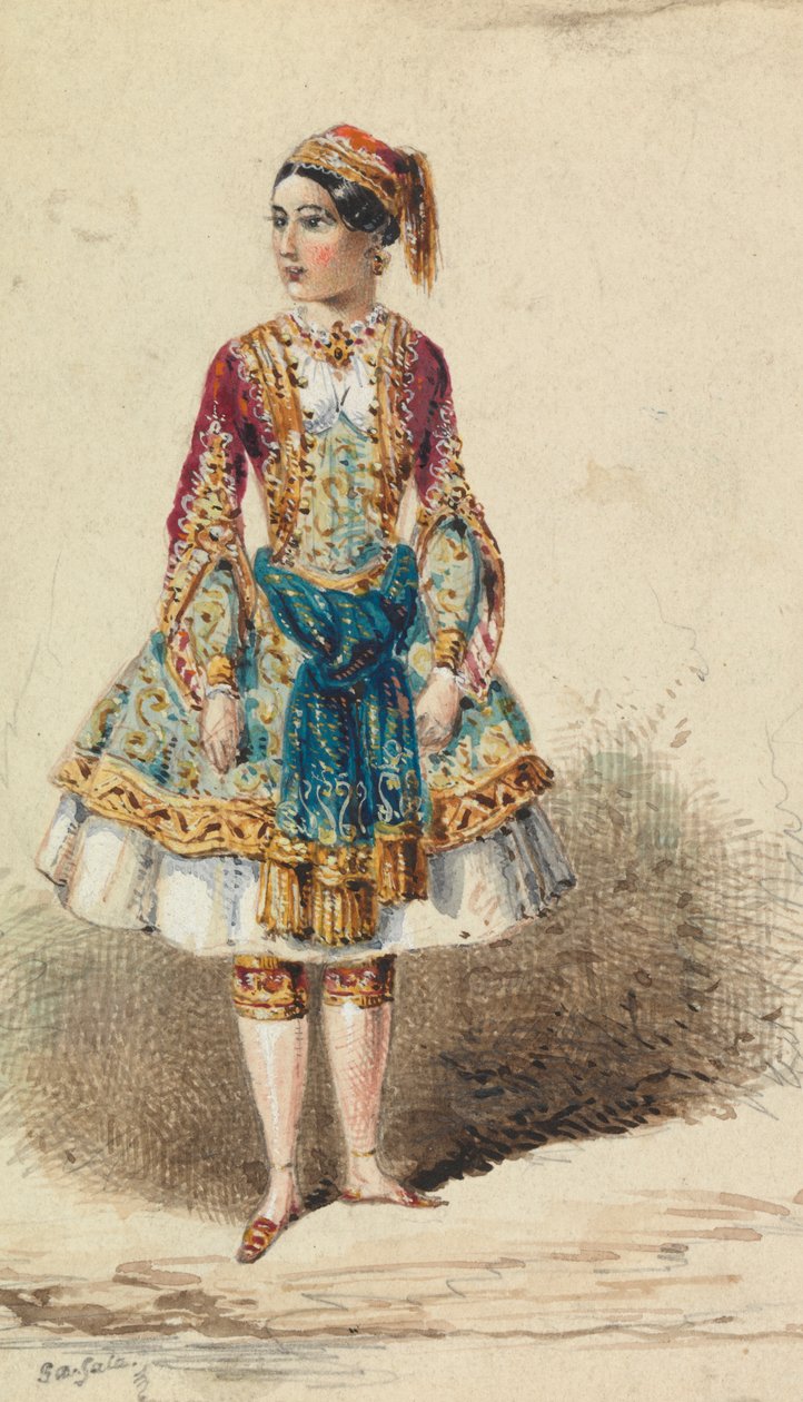 Yakın Doğu Kostümlü Kız by George Augustus Sala