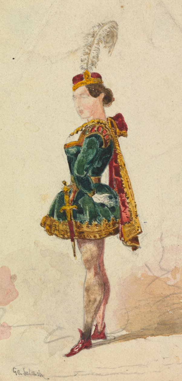 Kostümlü Kadın by George Augustus Sala