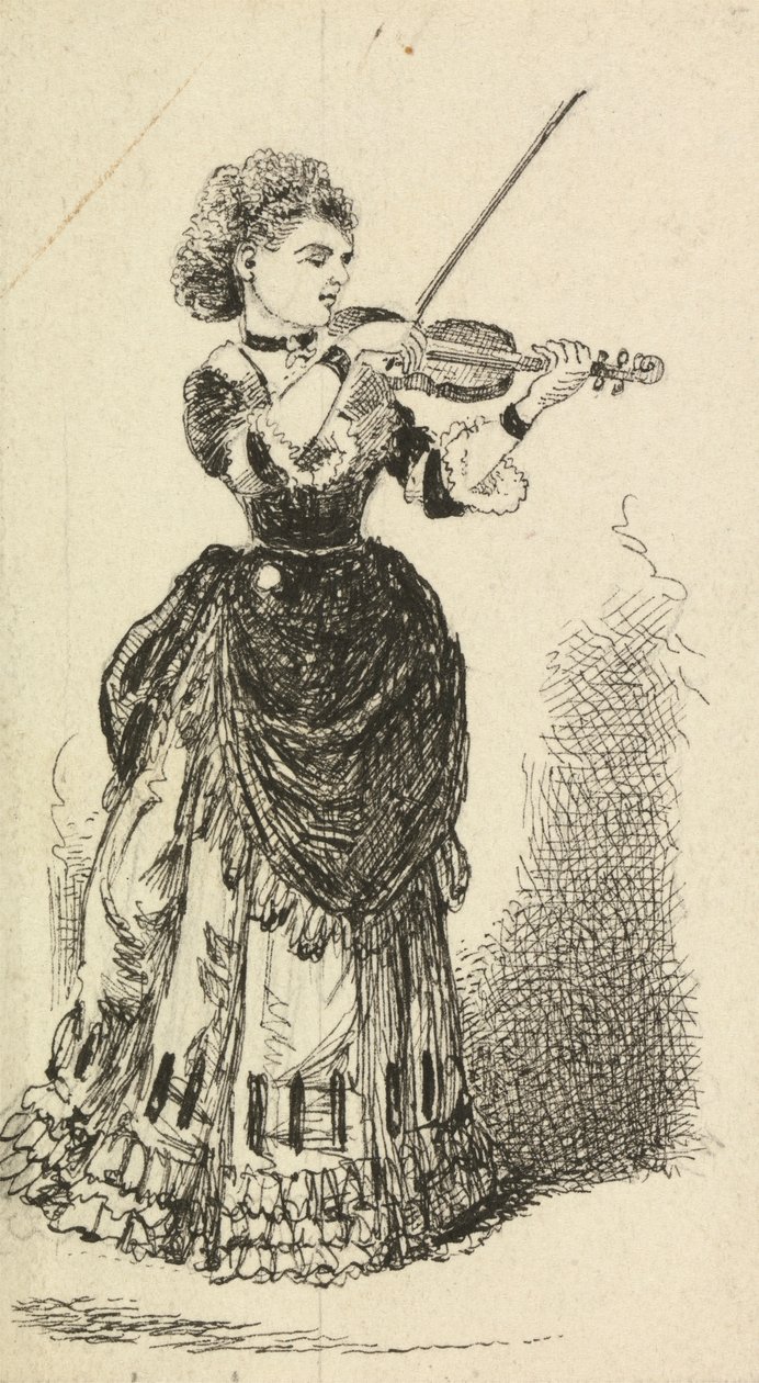keman çalan kadın by George Augustus Sala