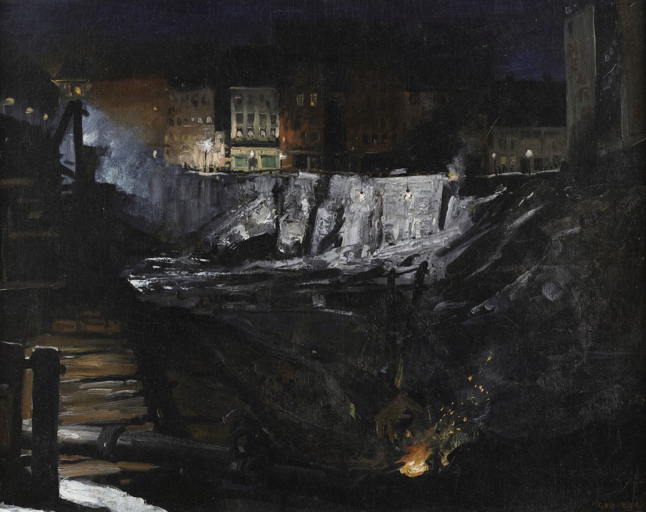 Geceleri kazı çalışması by George Bellows
