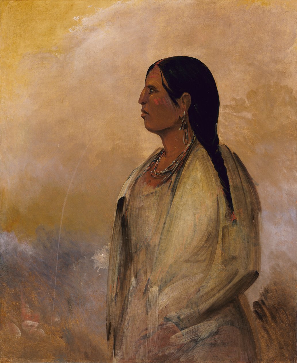 Bir Choctaw Kadın, 1834. by George Catlin