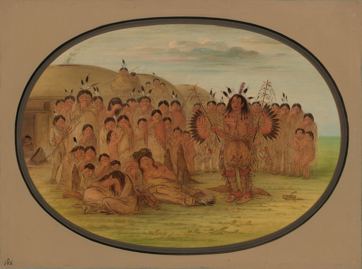 Bir Mandan Tıp Adamı, 18611869. by George Catlin