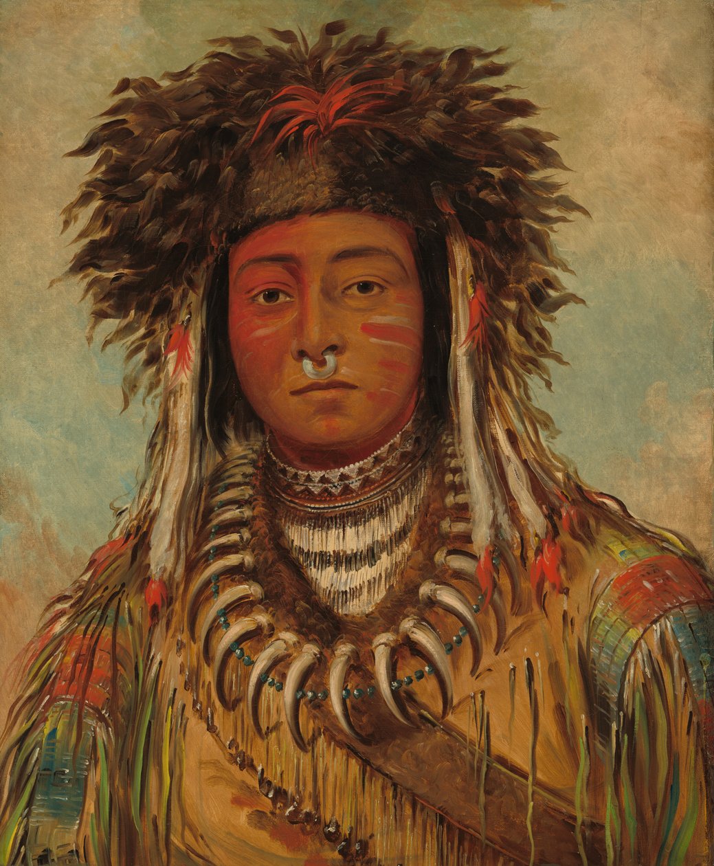 Çocuk Şef - Ojibbeway, 1843. by George Catlin