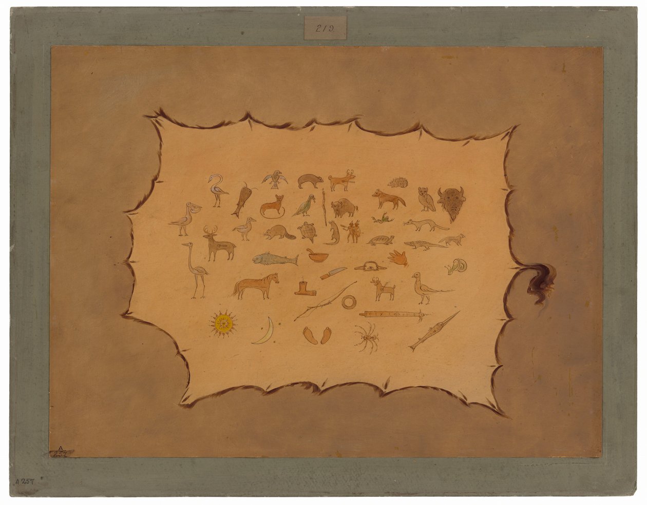 Bir Ojibbeway Cüppesinin Faksimilesi by George Catlin