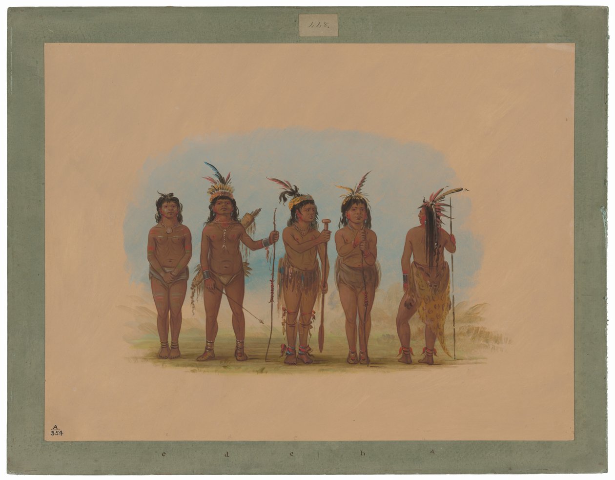 Beş Karayip Kızılderilisi by George Catlin
