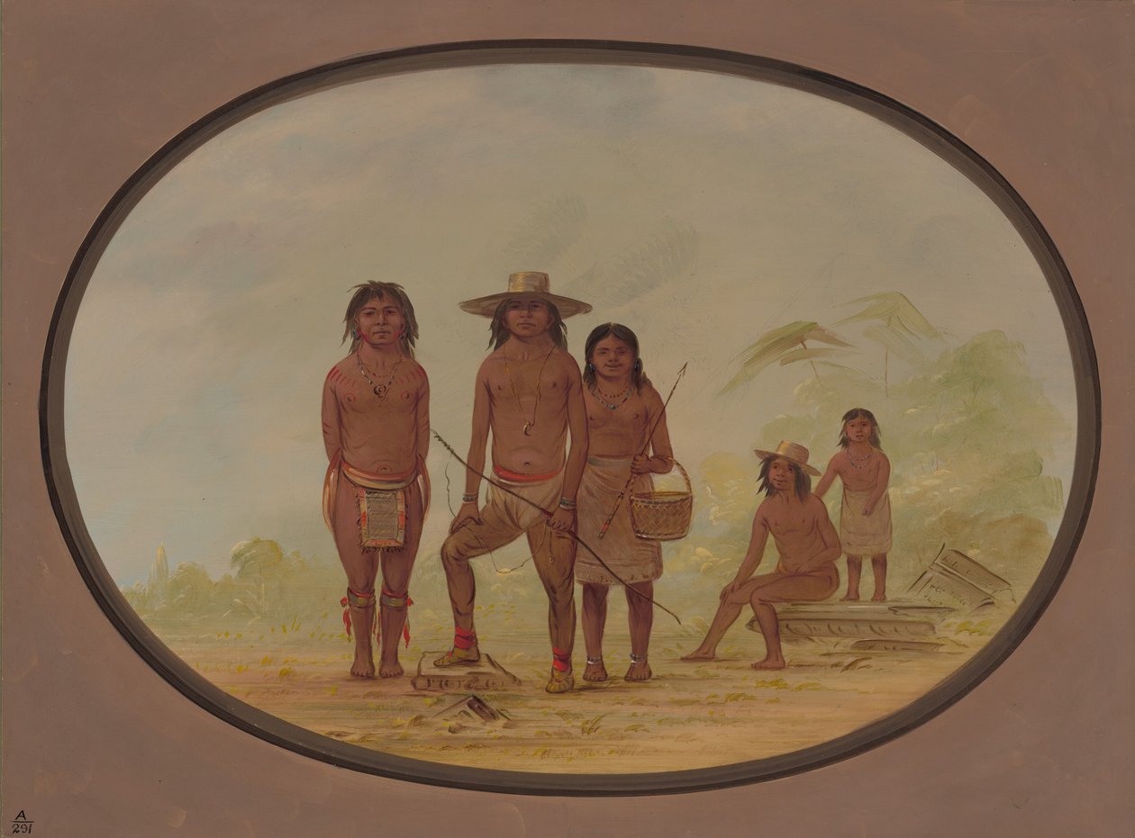 Beş Maya Kızılderili, 18551869. by George Catlin