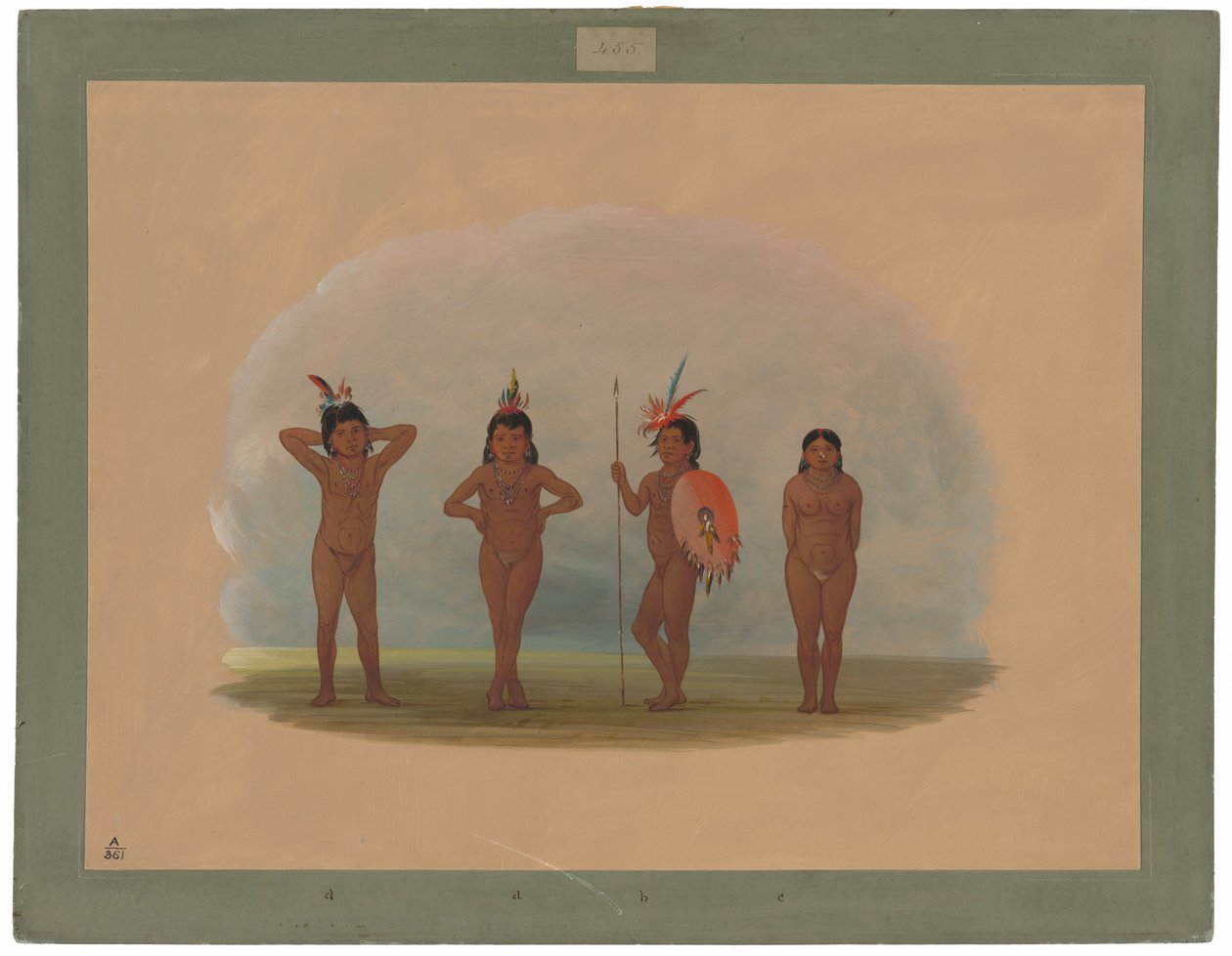 Dört Zurumati Çocuk by George Catlin