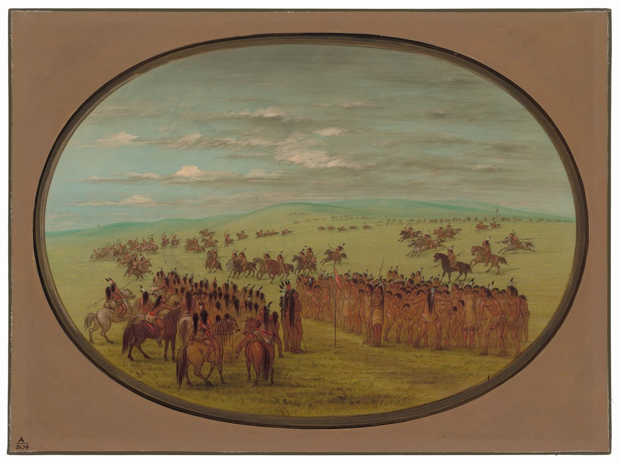 At Yarışı - Minatarreler by George Catlin