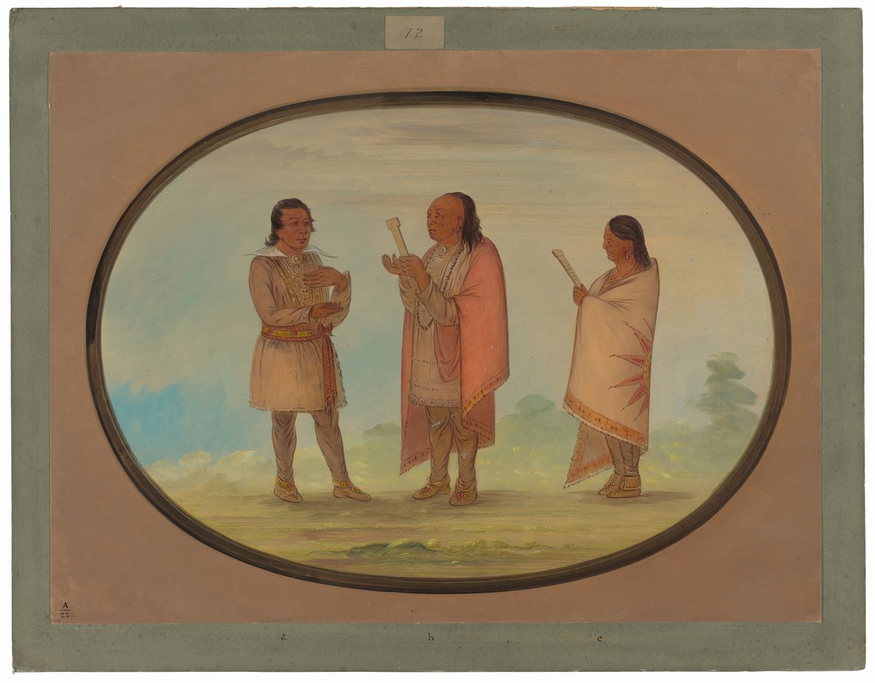 Kickapoo Kızılderilileri Vaaz Veriyor ve Dua Ediyor by George Catlin