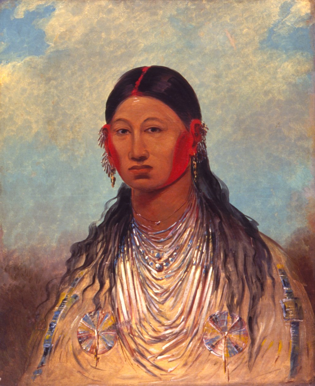 Koon-za-ya-me, Kadın Savaş Kartalı, 1844. by George Catlin