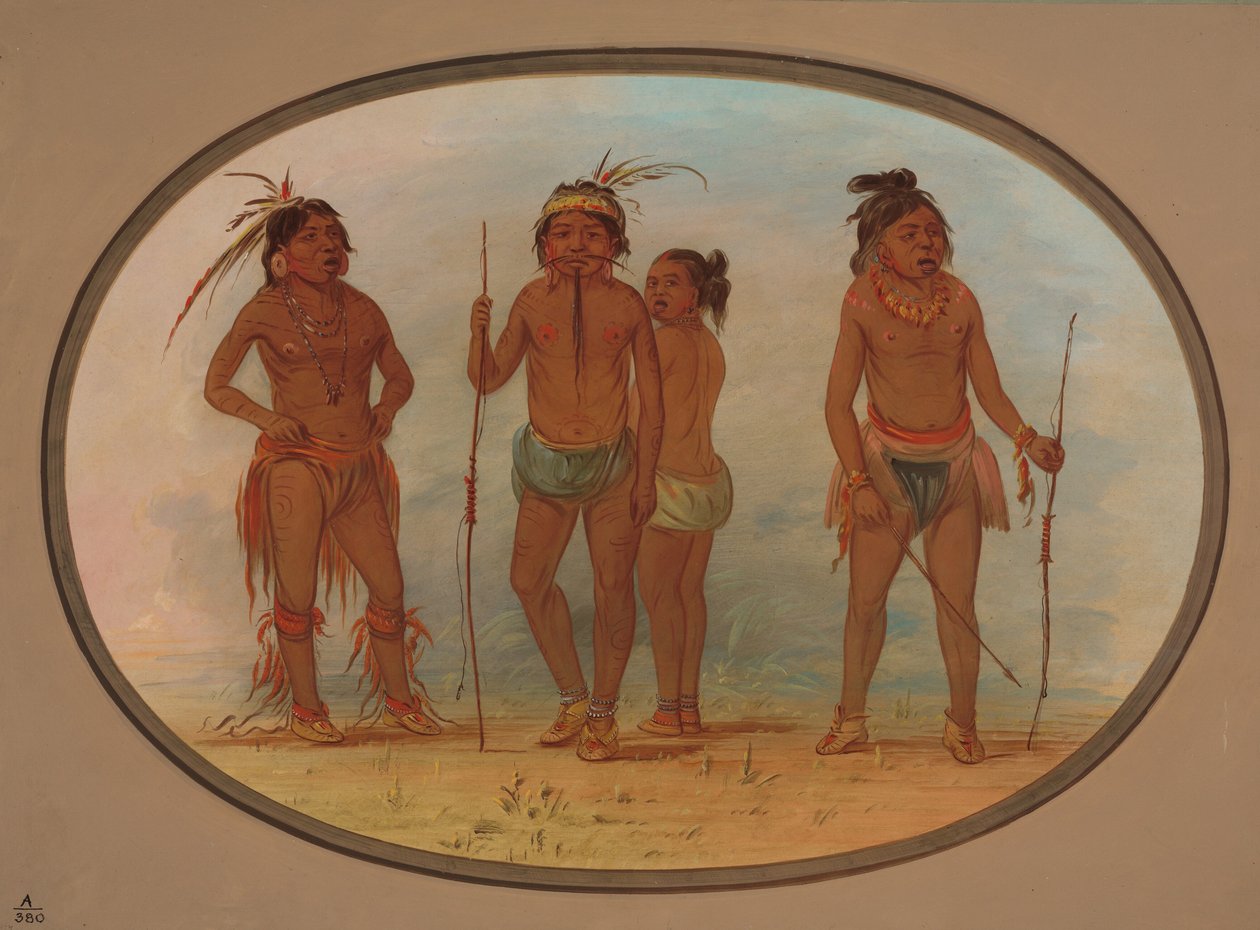 Botocudo Kabilesi üyeleri, 18541869. by George Catlin