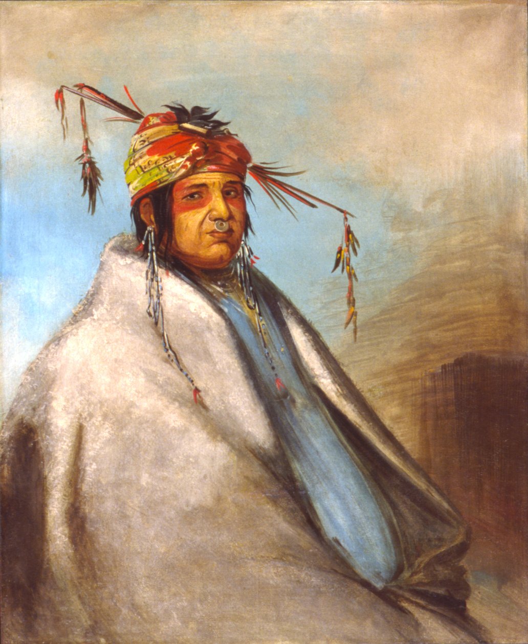 Non-on-gon, bir şef, 1830. by George Catlin