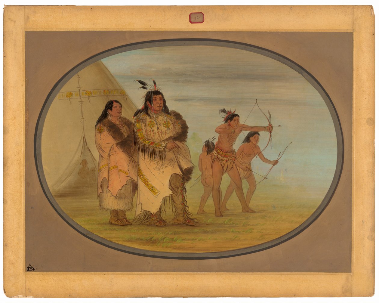 Ojibbeway Kızılderilileri by George Catlin