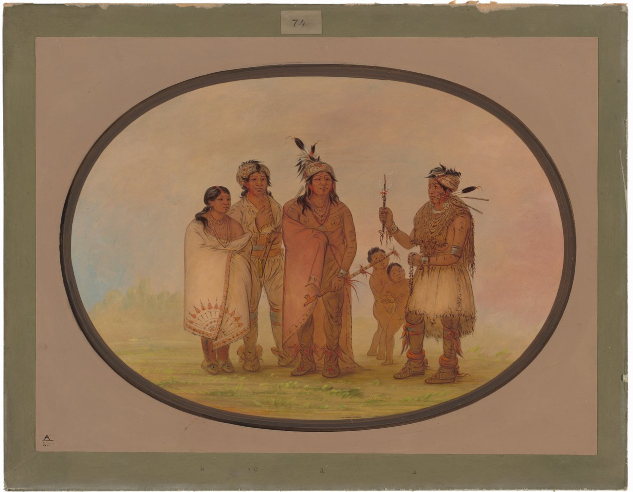 Shawano Kızılderilileri by George Catlin