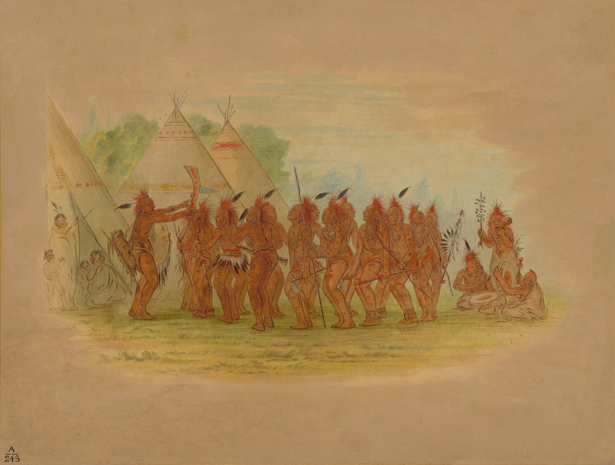 Kölelerin Dansı - Saukie, 1861. by George Catlin