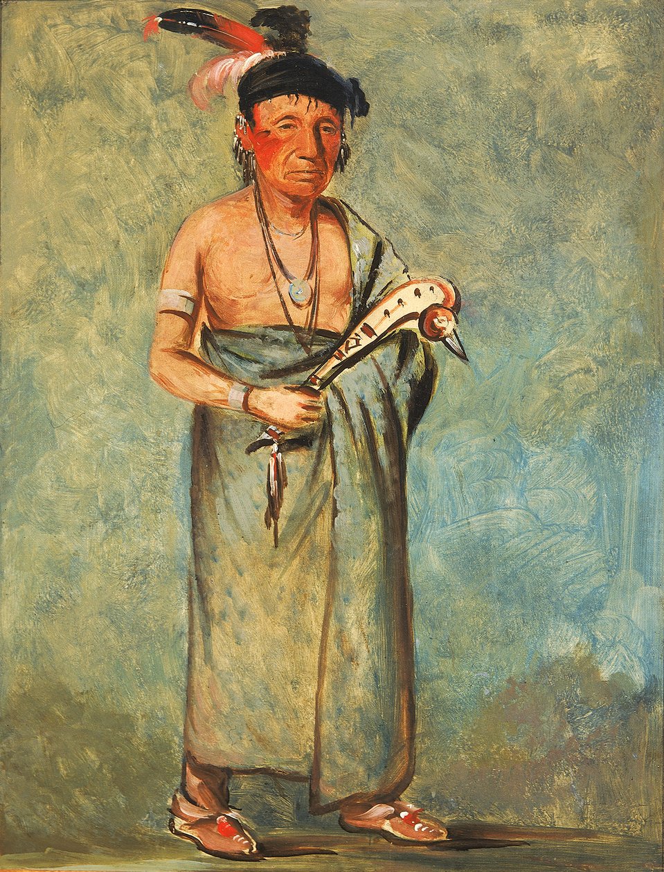 Span-e-o-née-kaw, İspanyol, 1828. by George Catlin