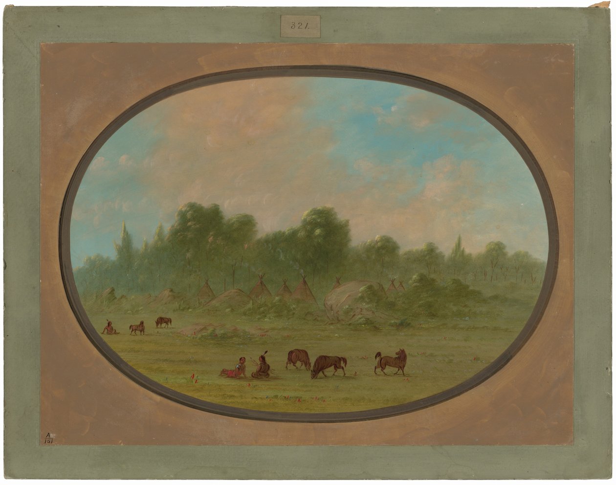 Tawahquena Köyü by George Catlin