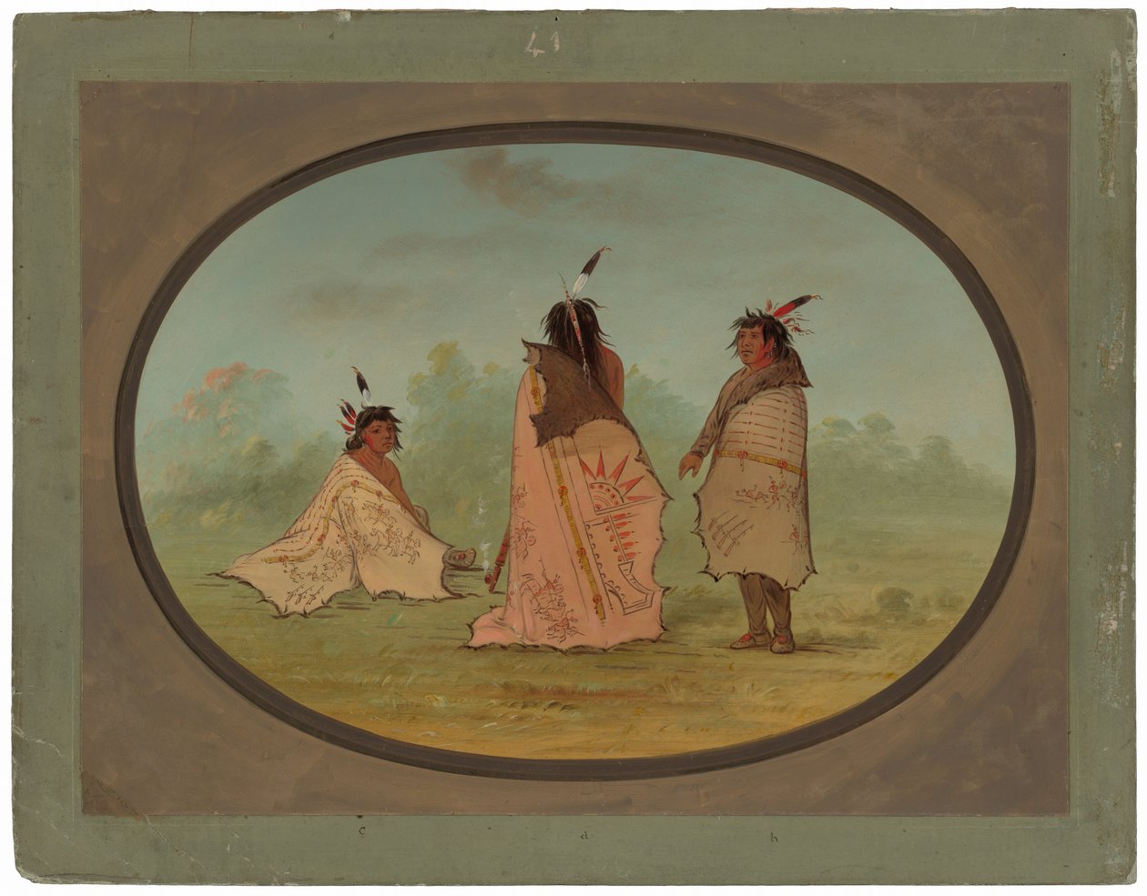 Üç Kara Ayaklı Adam by George Catlin