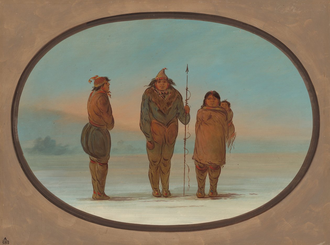 Üç Eskimo, 18551869. by George Catlin