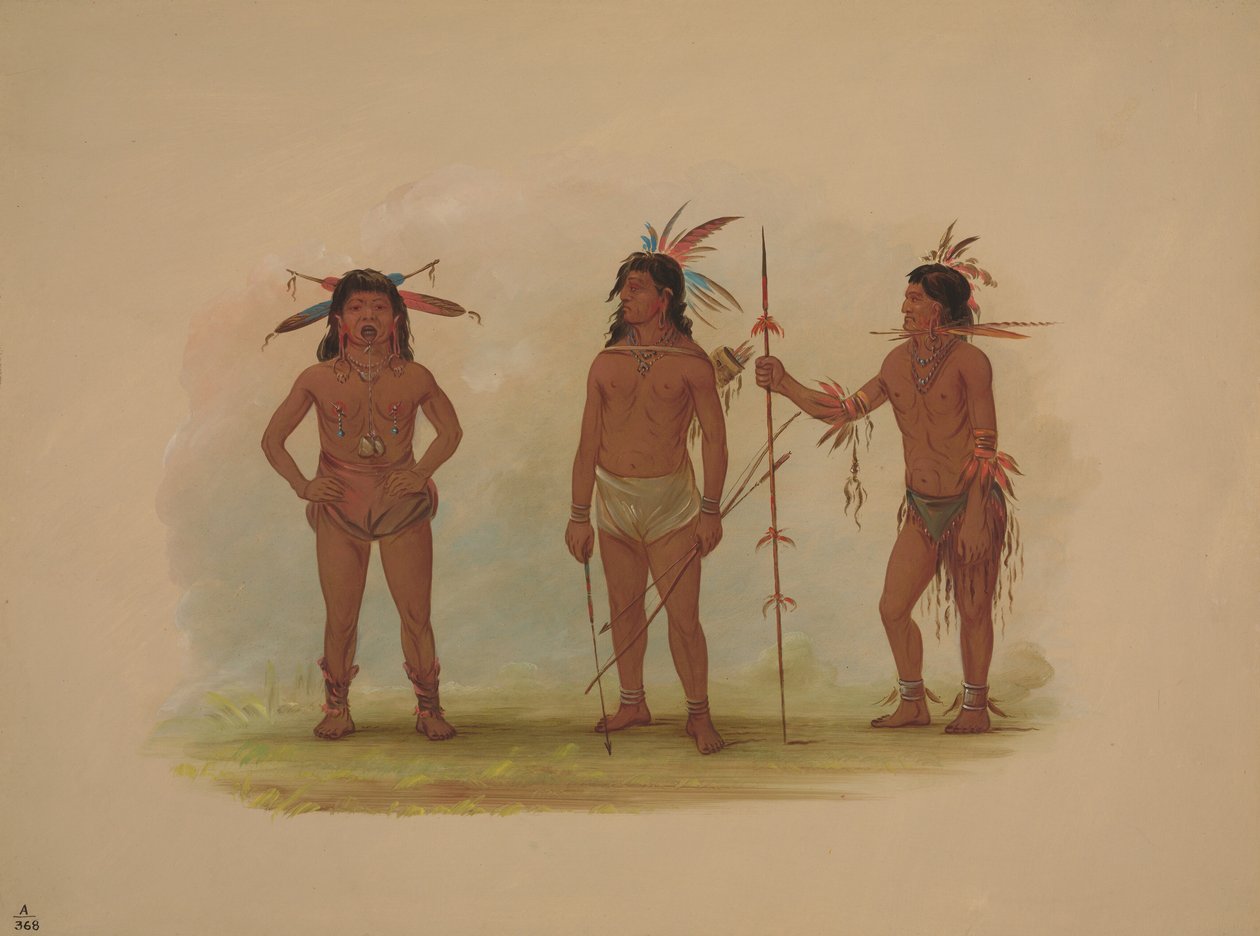 Üç Omagua Adamı, 18541869. by George Catlin
