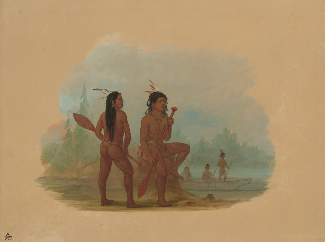 İki Genç Hyda Adam, 18551869. by George Catlin