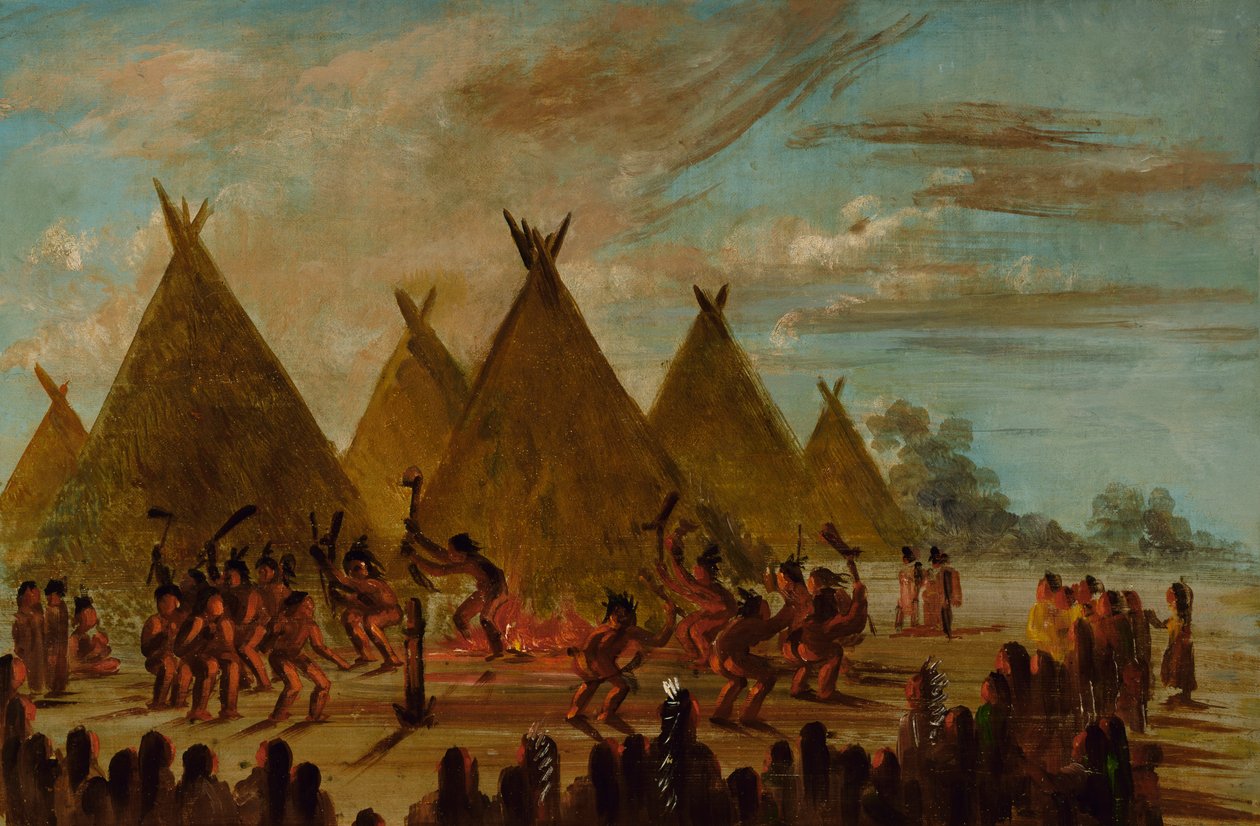 Savaş Dansı, Sioux, 1845-1848. by George Catlin