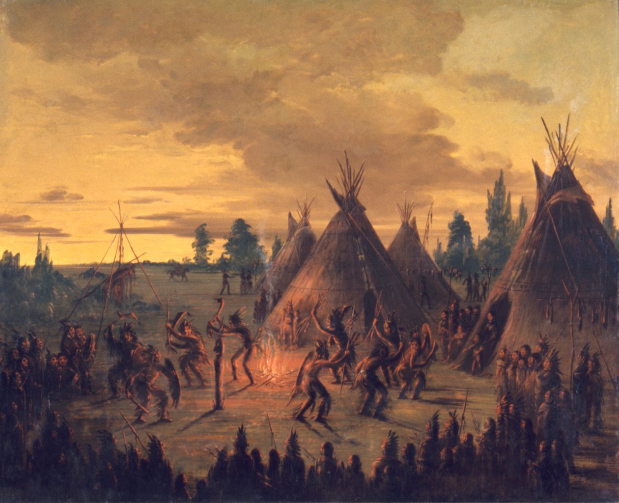 Savaş Dansı, Sioux, 1845-1848. by George Catlin