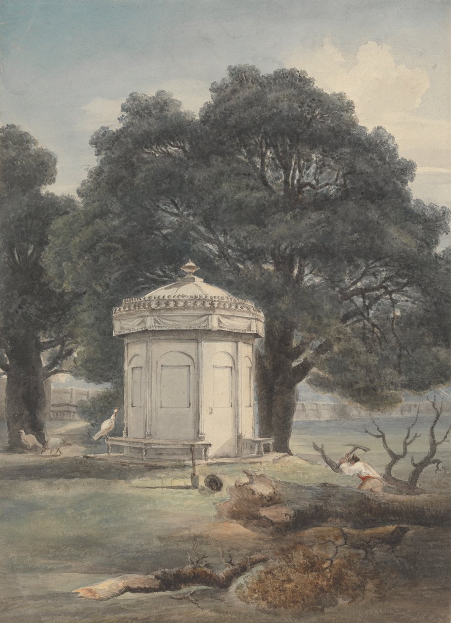Hindistan'da Bir Bahçe by George Chinnery