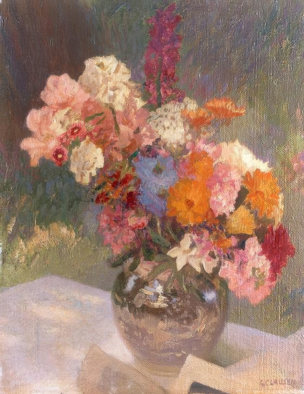 Parlak Vazoda Çiçekler by George Clausen