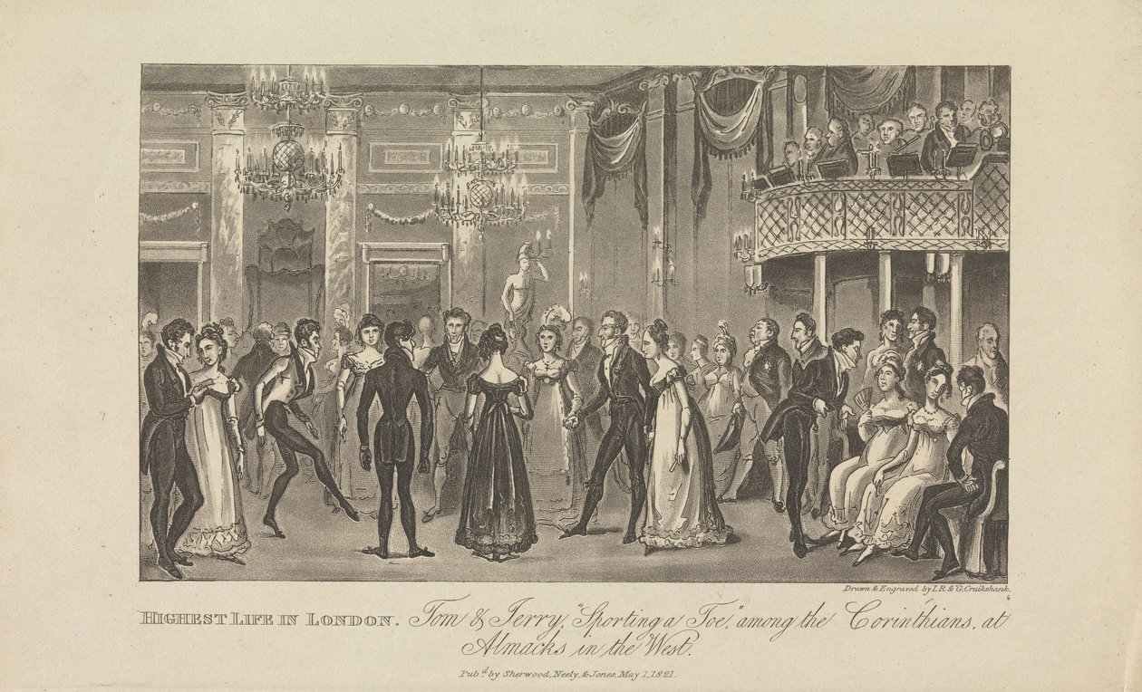 Londra'da En Yüksek Yaşam... by George Cruikshank