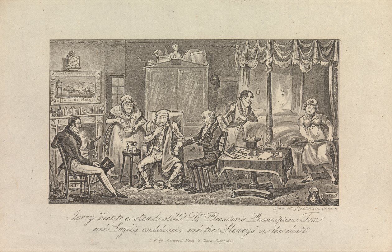 Jerry 'durana kadar yendi!' by George Cruikshank