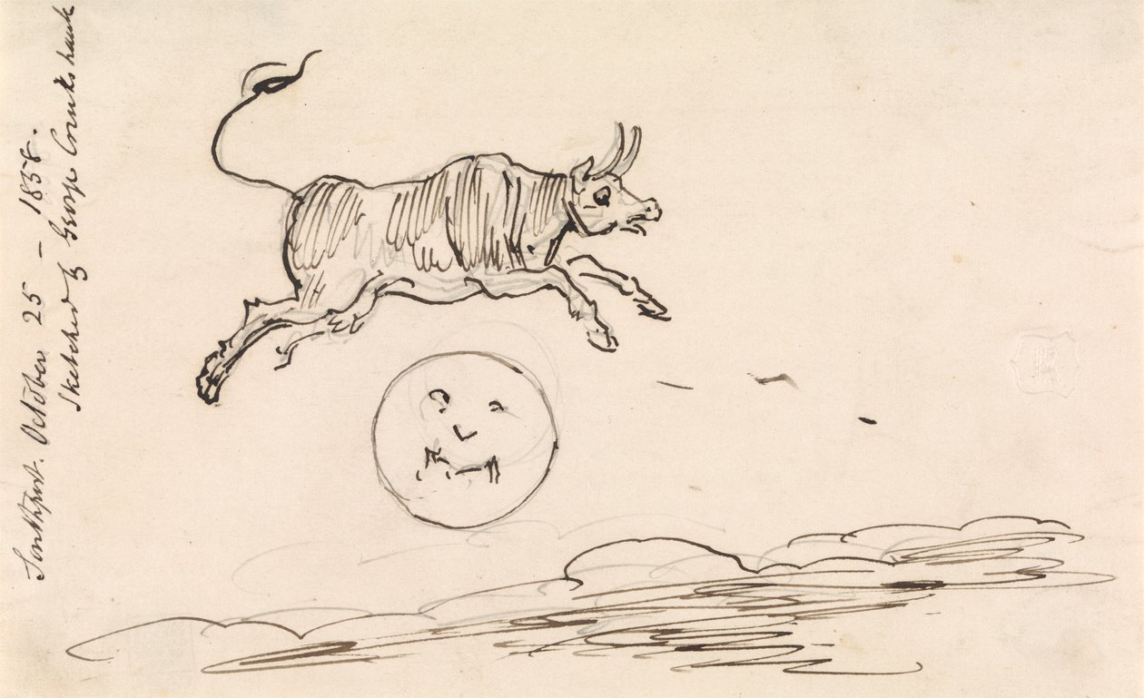 İnek Ayın Üzerinden Atlar by George Cruikshank