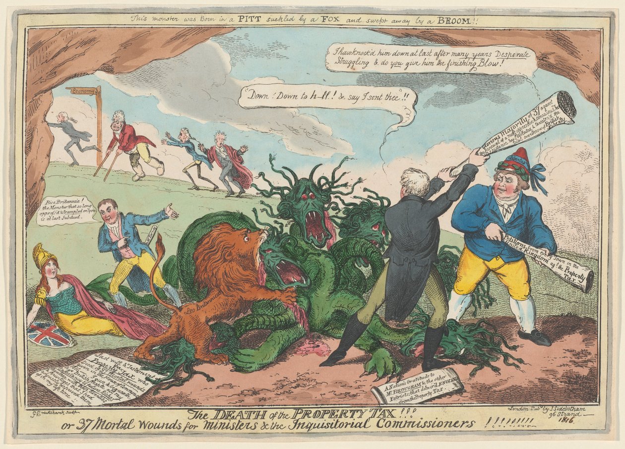 Emlak Vergisinin Ölümü!!! by George Cruikshank