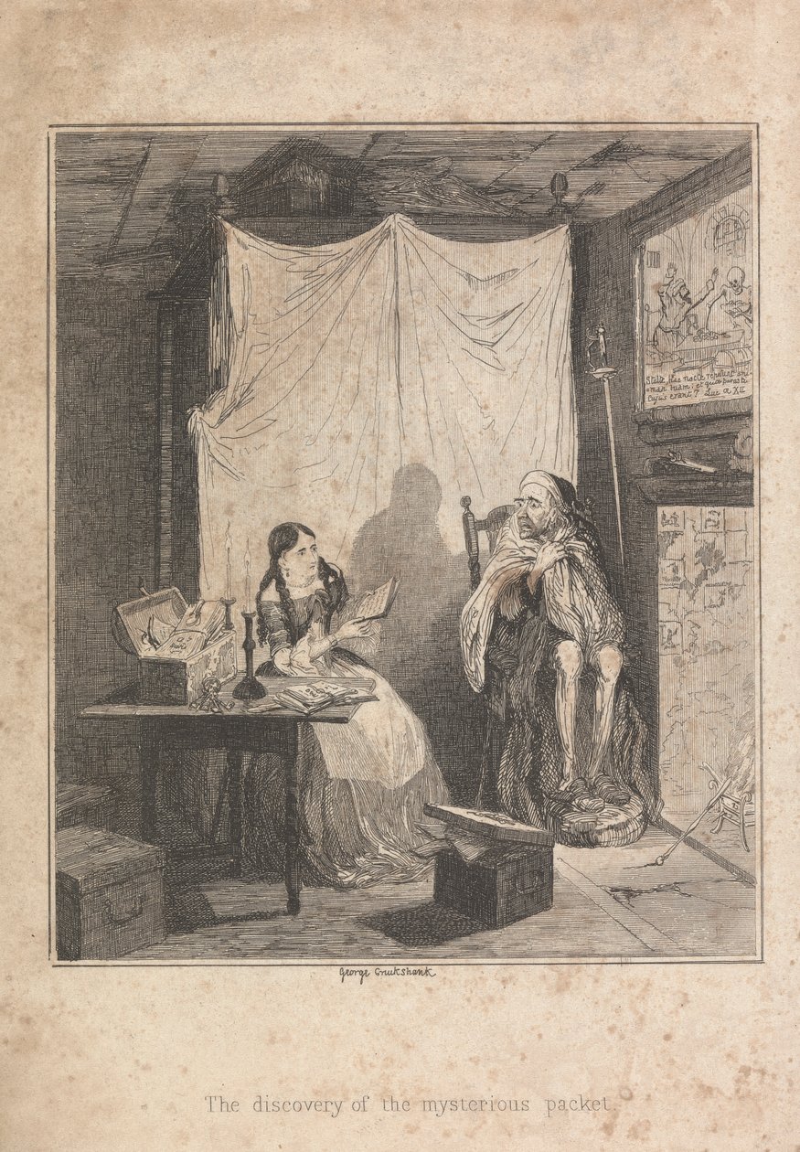 Gizemli paketin keşfi by George Cruikshank