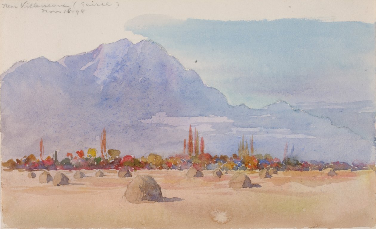Villeneuve yakınlarında, Suisse, 1898. by George Elbert Burr
