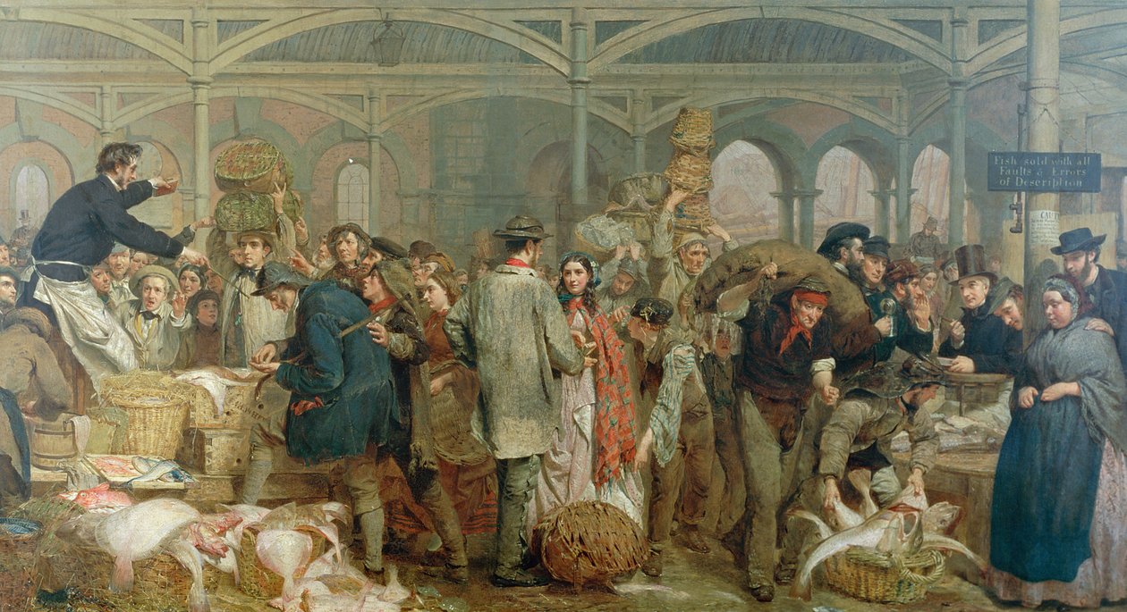 Billingsgate Balık Pazarı by George Elgar Hicks