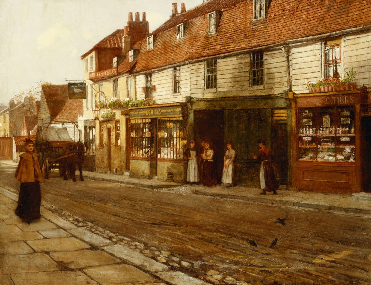 Eltham High Street - 1892, by George Elgar Hicks