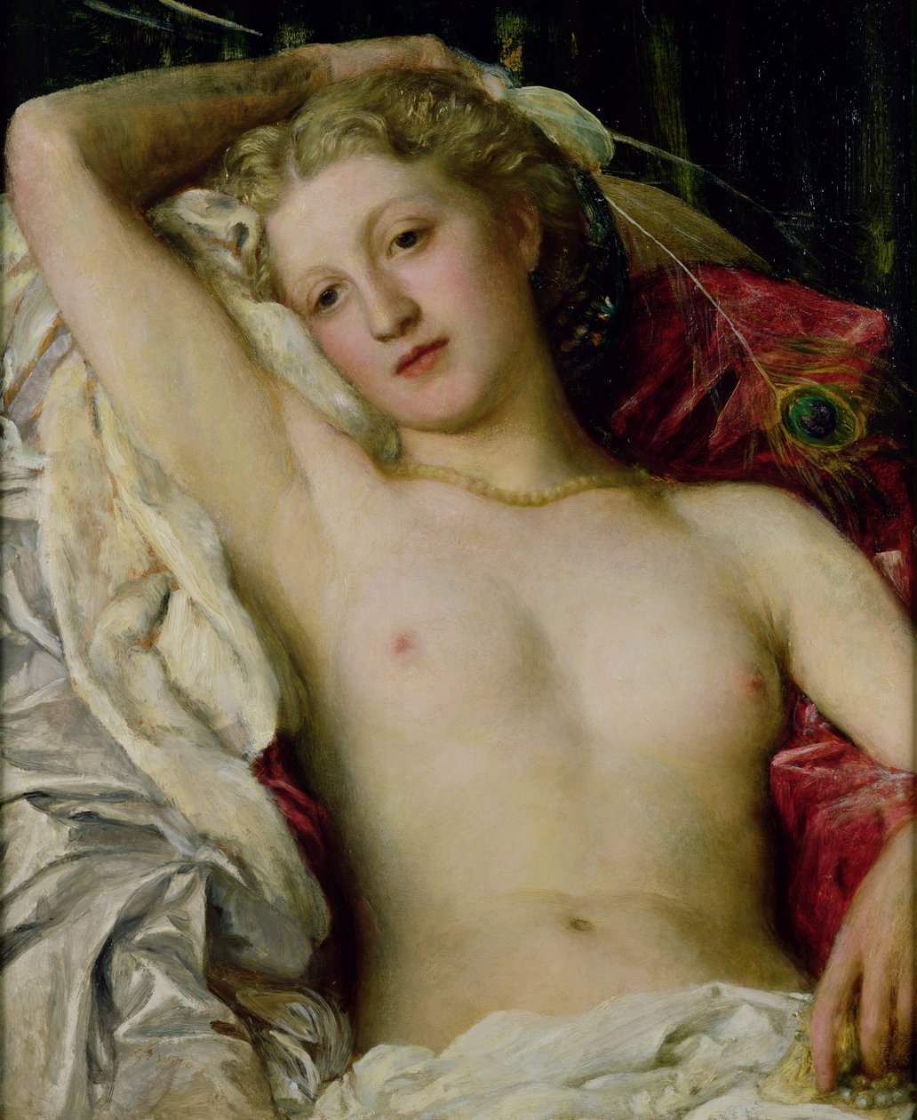 Tavus kuşu hayranı olan kız by George Frederick Watts
