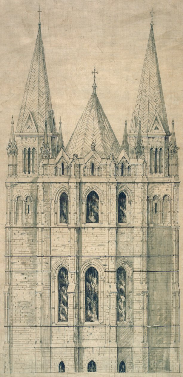 Yükseklik, c.1860 (kağıt) by George Gilbert Scott