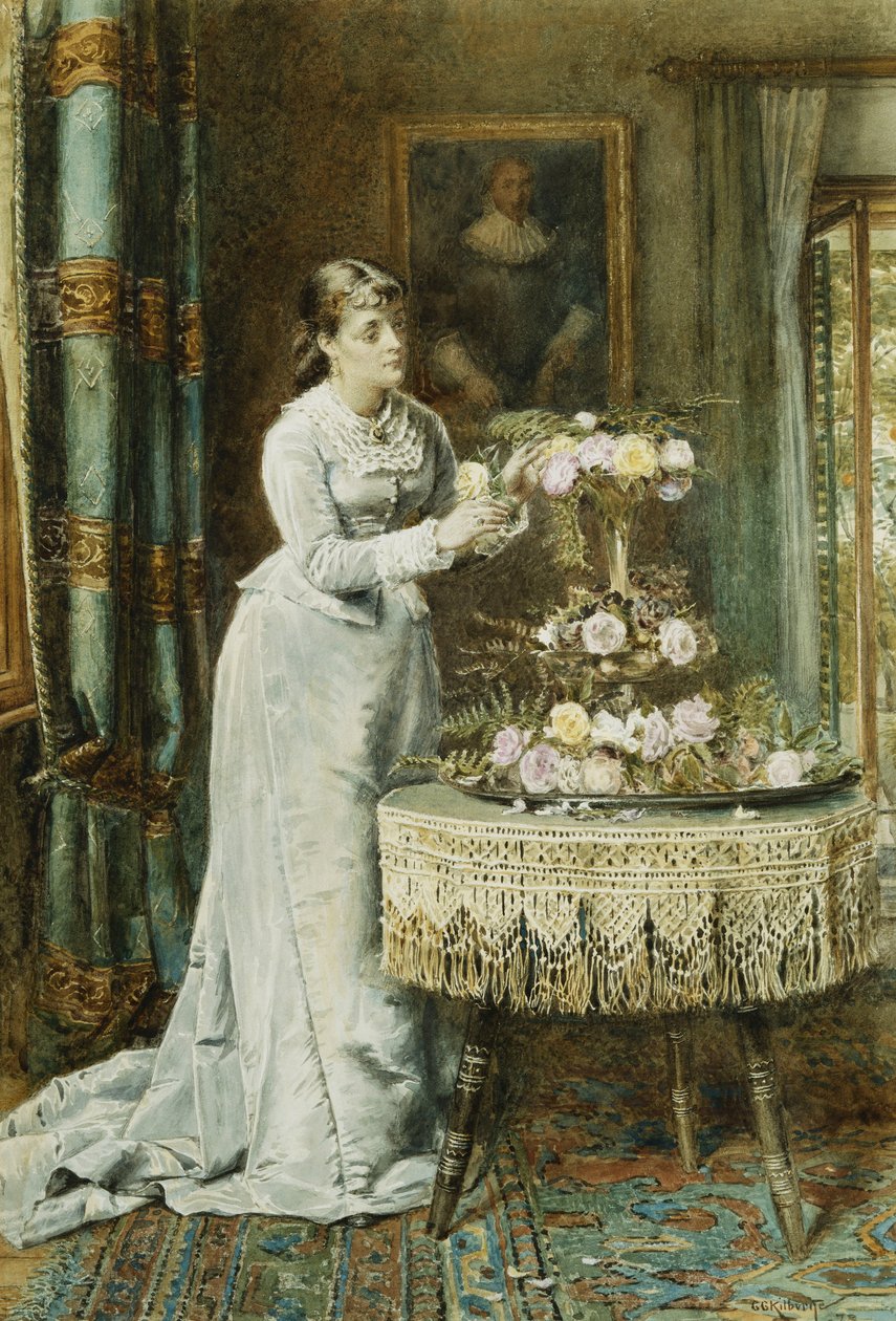 Çiçek Aranjmanı, 1878 by George Goodwin Kilburne