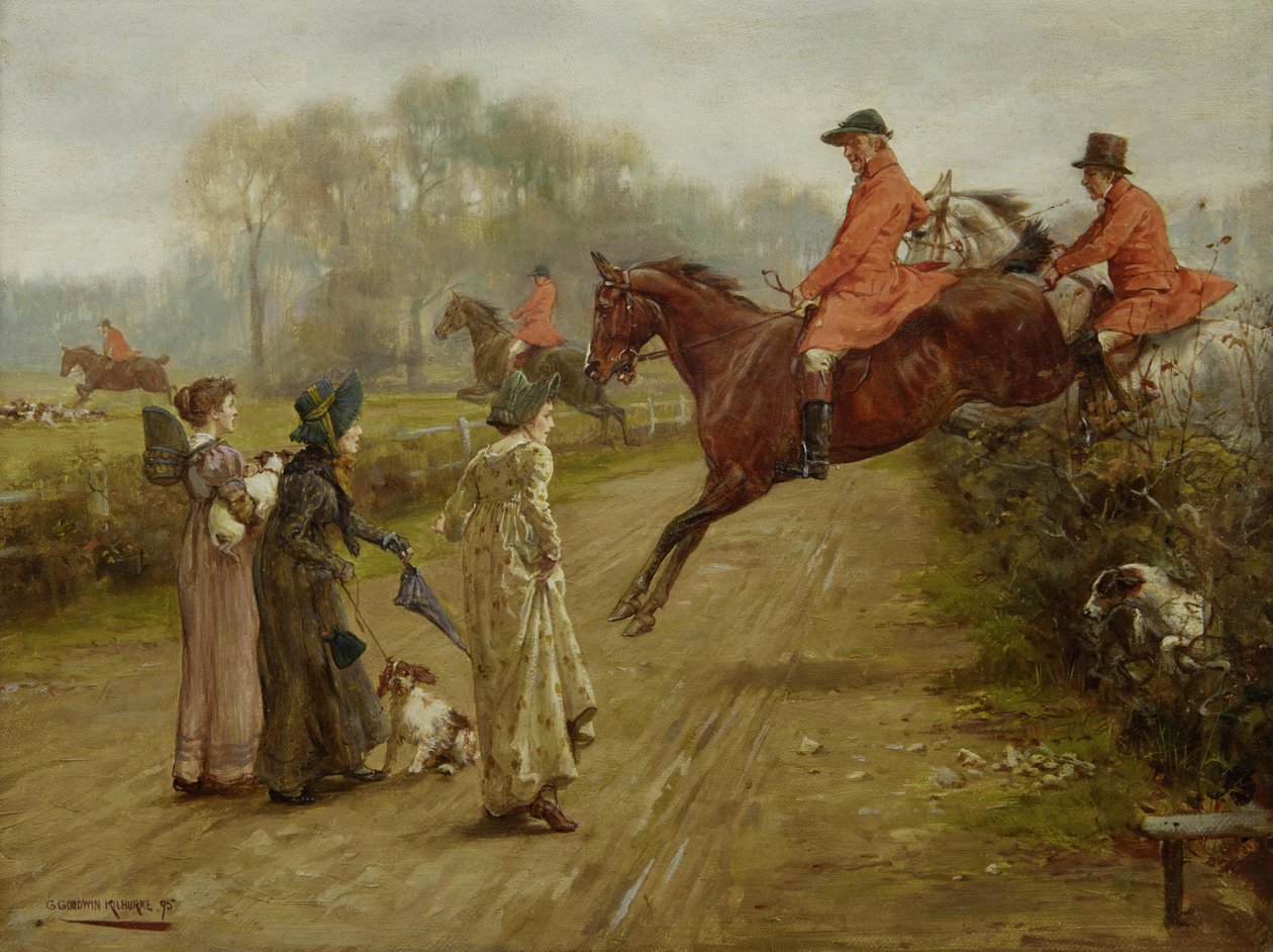 Avı izlemek, 1895 by George Goodwin Kilburne