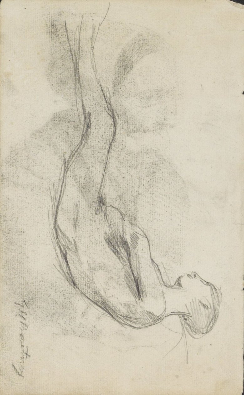 çıplak yatmak by George Hendrik Breitner (signed by artist)