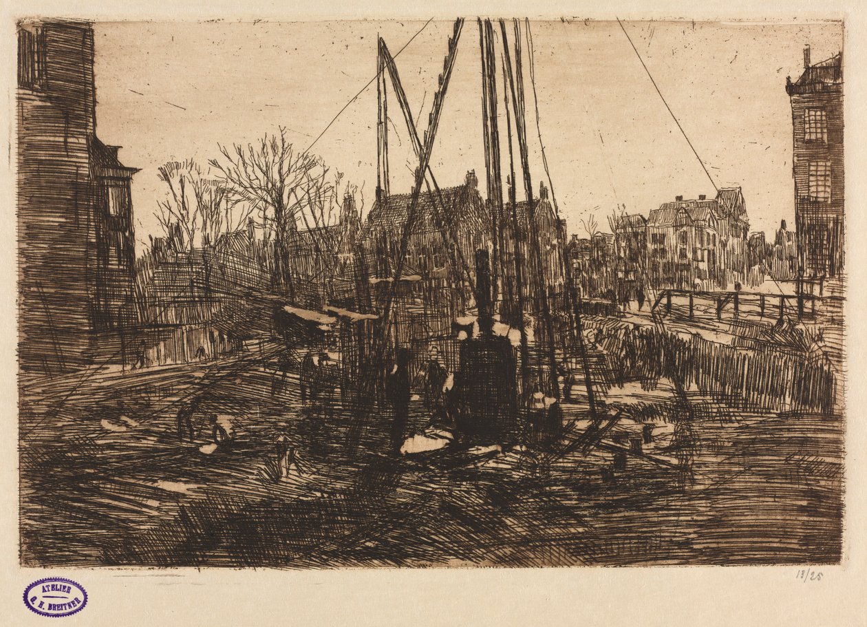 Şantiye, Amsterdam. by George Hendrik Breitner