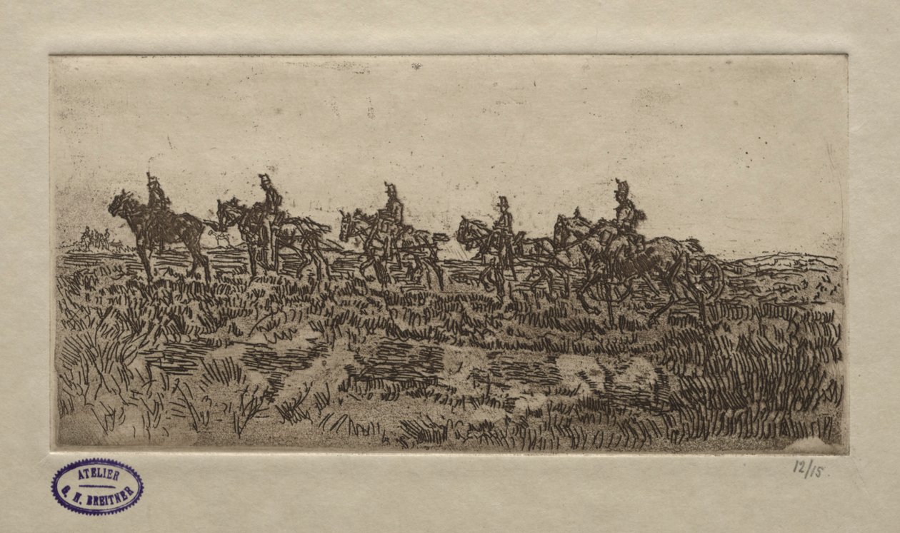 Süvari Sahnesi. by George Hendrik Breitner