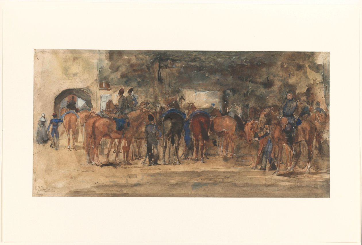 Bir meydanda dinlenme süvari by George Hendrik Breitner