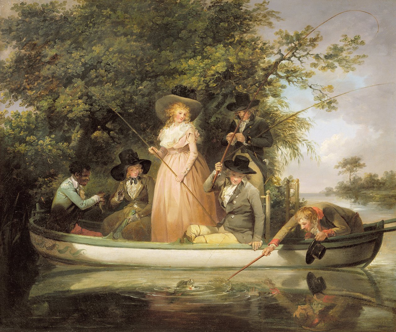 bir parti olta balıkçılığı by George Morland