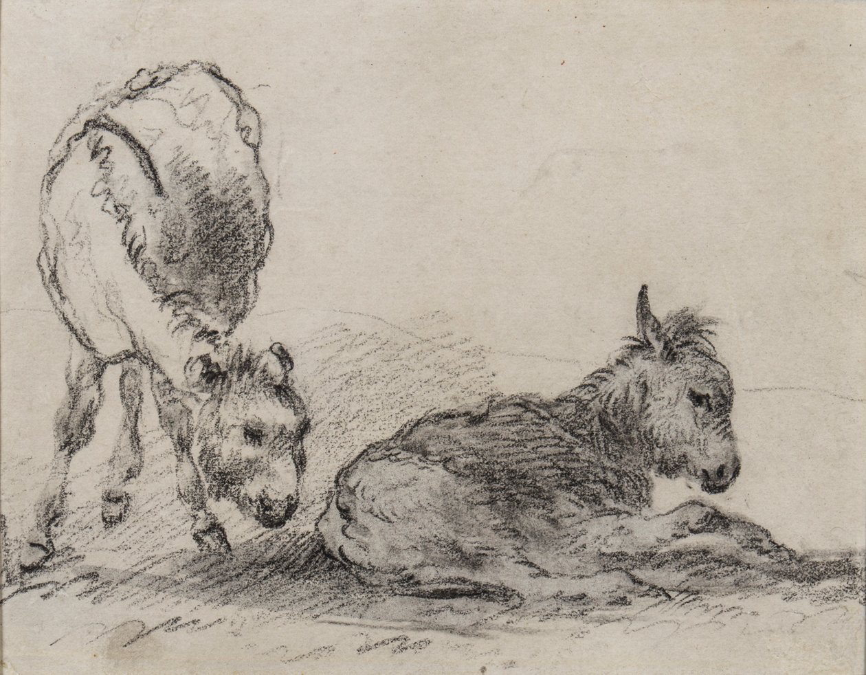 Eşek tayları (kağıt üzerinde kömür) by George Morland