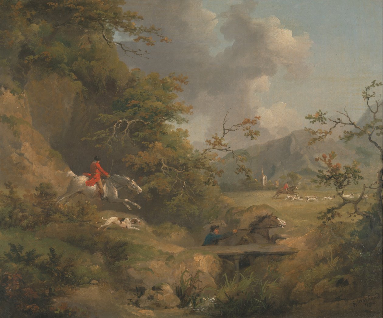 Hilly Country'de Tilki Avı by George Morland