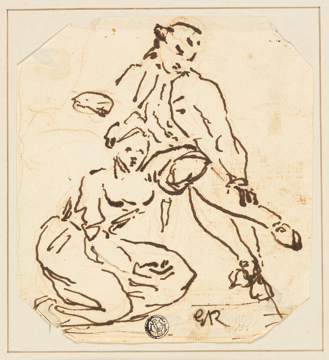 Oturan Erkek ve Kadın by George Romney